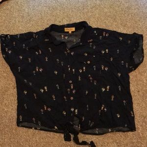 Ice cream printed button down